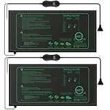 Mojimdo 50W Heizmatte Pflanzen mit Thermostat - Schnelle Erwärmung, Feuerschutz, Wärmematte zur Keimung und Temperatur-Regulierung, ideal für Sämlinge, Haustiere und Reptilien (2er Pack)