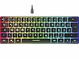 Speedlink Letos - RGB Gaming Tastatur 60%, kabelgebunden, USB-C Kabel abnehmbar, Anti-Ghosting, Hintergrundbeleuchtung Verschiedene Beleuchtungsmodi, Deutsches Layout QWERTZ, schwarz