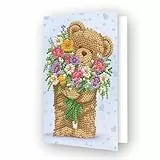 DIAMOND DOTZ DDG.030 - Original Diamond Painting Gru?karte Bunch of Love, Postkarte 12,6 x 17,7 cm, Kreativset mit 1.411 Diamant Mosaiksteinen, DIY Malset f?r Erwachsene und Kinder ab 8 Jahren