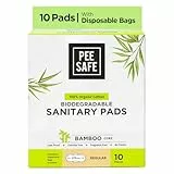 PEESAFE Damenbinden Regular | 100% Bio Baumwolle | extradünn und biologisch abbaubar | 280mm | Anti- Bakteriell | Hautfreundlich | Bequem | 10er Pack Baumwollbinden | Binden auch für Wochenbett