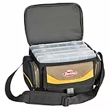 Berkley System Bag Tasche, Angeltasche mit Boxen, Rot/Grau/Schwarz