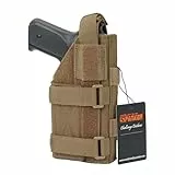 EXCELLENT ELITE SPANKER Taktische verstellbare Pistolenholster für M1911 Glock 17 G18 G19 G26 G34 XD-45acp CZ P-10C Molle Holster(Braun)