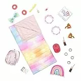 Glitter Girls - GG Sleepover Party Set - Glitter Girls - Sleepover Party & Rucksack Set - Tie-Dye-Schlafsack, Regenbogen-Kissen & Spielnahrung - 36 cm Puppen-Zubehör - Spielzeug für Kinder ab 3 Jahren