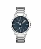 HUGO Analog Quarzuhr für Herren Kollektion #First mit Silbernes Edelstahlarmband - 1530186