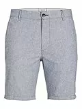JACK & JONES PLUS Men's JPSTDAVE JJLINEN Shorts AKM PS Chinoshorts, Blue Indigo/Detail:SOLID, 46