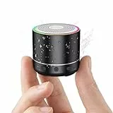 Mini Bluetooth Lautsprecher (83g), Musikbox Bluetooth 5.4 mit RGB Lichter, HD-Sound & starke Bass, Tragbarer kabelloser Outdoor Mini Lautsprecher, kompaktes Design für Reise/Outdoor/Garten, Schwarz