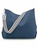 Prite Shopper Tasche Damen Groß Cord Tasche Tote Bag mit Verstellbarem Schultergurt für College Schule Arbeit Reisen Einkaufen（Blau 01）