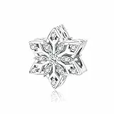Weihnachten Schmuck Geschenk,925 Sterling Silber Schneeflocken Charms für Pandora Armbänder