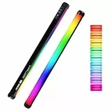 VILTROX K60 RGB Video Lichtstab, Mehrfarbiger LED Videoleuchte Fotografie Lichtstab mit App-Steuerung, 2500K-8500K, CRI97+ Vollfarb-LED Licht mit 2200mAh Akku, 26 Effekte für TikTok,Vlog,YouTube
