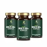 VITACTIV Multi 50 plus - Multivitamin Komplex Menschen ab 50 - Vitamine, Mineralien, Spurenelemente - Vitamin B, C, E, K, D, Magnesium, Kalzium, Zink - Hochdosiert, Hormonfrei, ohne Jod - 180 Kapseln