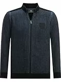 Jan Vanderstorm Herren Strickjacke Halsten Jacke Mit Reißverschluss | Baumwoll-Mischung | Große Größen L-7xl blau, 3XL (XXXL) - 64/66