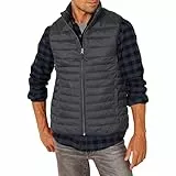 Amazon Essentials Herren Leichte, Wasserbeständige Pufferweste, Verstaubar, Schwarz, L