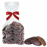 Lebkuchenwelt Oblaten Lebkuchen Bruch 400g (12 Stück) - Zartbitter-Schokolade - Schoko Lebkuchen mit Oblate Feine Oblatenlebkuchen schokoliert