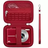 Supmay Tragetasche für VAHOIALD/für CAMKORY/für YiFuar/für FAYIBUY Digitalkamera 1080P Fotokamera, Speicherhalter Reisetasche mit Mesh Tasche für Batterie, USB-Kabel, SD-Karte, Rot