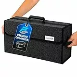 FS Kofferraum Organizer Auto aus Filz – Faltbare Kofferraumtasche mit Einlegeplatte & Klettbefestigung – Rutschfester Auto Organizer für Einkauf, Werkzeug & Auto Zubehör
