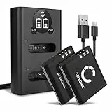 CELLONIC, Akku für Kamera, kompatibel mit Olympus Tough TG-6, Li-90B, TG-1, Stylus TG-3 (3.6V, 1100mAh) 2 Stück + Dual Ladegerät