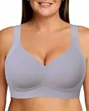As Fairy Atmungsaktiver Bequem BH für Große Brüste Ohne Bügel Seamless Minimizer Nahtlose BHS, Volle Abdeckung Bralette mit Breiten Trägern(Blau 3XL)