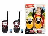 Dickie Toys Walkie Talkie Easy Call, Funkgerät, Reichweite bis 80 m, Flexible Antenne, inkl. Batterien, 2-Fach Sortiert, gelb/schwarz oder schwarz/rot