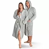 Merana Rome Bademantel Unisex | kuschelweicher und saugstarker Bademantel für Herren und Damen mit großer Kapuze | Frottier Luxus Qualität | 100% Baumwolle | Oeko-TEX | Premium Hotelqualität 450 GSM