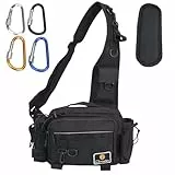 drado Angeltasche Sling Angeltasche, Wasserdicht und verschleißfest Angelrucksack für Angelzubehör(schwarz)