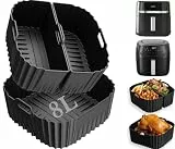 3 Stück Silikonform Heißluftfritteuse Zubehör für Russell Hobbs Heißluftfritteuse XXL 8L 27170-56,XXL 8,3L 27632-56 (8L/8.3L) Wiederverwendbar Airfryer Zubehör