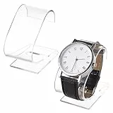 PH PandaHall 2 Stück Transparenter Uhrenständer 6.3x6.2x3.5cm Uhrenhalter Einzeluhrenhalter Acryl Armband Display Rack Halter Für Männer Frauen Uhrendisplay ﻿