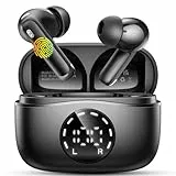 chalvh Bluetooth Kopfhörer, Kopfhörer Kabellos Bluetooth 5.4 Sport In Ear Kopfhörer mit 4 Mikrofon, 48 std Spielzeit, LED-Anzeige, ENC Lärmreduzierung, Tiefer Bass Ohrhörer für Arbeit und Studium