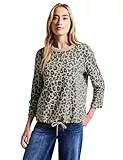 Street One Damen A303274 Sweatshirt mit Leo-Muster, Coastal Beige, 38