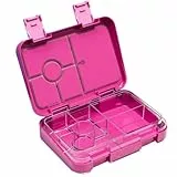 Bugucat Brotdose Kinder mit Fächern, Tritan Lunchbox Kinder Bento Box Auslaufsicher,Vesperdose Frühstücksbox für Mädchen,Jausenbox Brotdose für Erwachsene (Magenta)