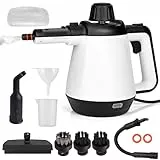 Pfloge® Dampfreiniger Boden 430ml, 1200W 3,5 Bar Dampfreiniger für Alles mit 9 Zubehör, Hochdruck-Dampfreinigung, zum Reinigen von Böden, Autos und Küchen-mit Arbeitsleuchte