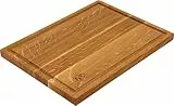 B4K® Schneidebrett Eiche 40x30 cm | Antibakteriell & geölt | Mit Saftrille | Beidseitig nutzbar | Küchenbrett, Hackbrett, Tranchier- & Brotbrett, Servierbrett