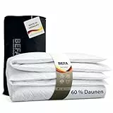 BEFA NATUR Daunendecke Ganzjahr 135x200 cm | 60% Daunen & 40% Federn | 624g Füllgewicht | Allergiker geeignet (NOMITE) | Tierwohl (DOWNPASS) | Oeko-TEX Klasse 1 | Made in Germany