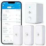 GoveeLife WLAN Hygrometer Thermometer Innen 3 Pack, Smart Temperatur und Luftfeuchtigkeitsmesser mit App Benachrichtigung und Datenspeicherung, geeignet für Gewächshaus, Weinkeller