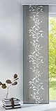Gardinenbox Moderner Flächenvorhang Raumtrenner Schiebegardine Tendril aus hochwertigem Ausbrenner-Stoff mit Paneelwagen, 245x60 (HxB), Grau, 85611