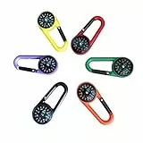STOBOK 12 stück Karabiner Schlüsselanhänger Clip Kompass Karabiner für Reisen Wandern (Zufällige Farben)