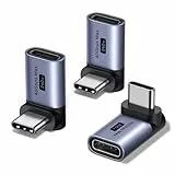 UGREEN USB C Winkel Adapter 90Grad 3 Stück,USB C Stecker auf Buchse, Max.40Gbps Datenübertragung,240W Schnellladeadapter,8K@60Hz Typ C Adapter für Steam Deck Laptop Tablet Handy Spielkonsole usw.