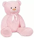 BRUBAKER XXL Teddybär 100 cm - Rosa - Stofftier Plüschtier Kuscheltier