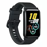 HONOR Watch ES Smartwatch (42mm AMOLED-Display, Herzfrequenzmessung, 50 m wasserdicht, SpO2) Schwarz