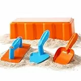 TK Gruppe Timo Klingler Sandspielzeug Set - Sandkastenspielzeug - mit Diversen Formen, Sieben, Rechen, Schaufel für Sandkasten & Sandförmchen für Jungen & Mädchen (4 Teilig)