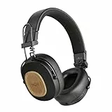 House of Marley Positive Vibration Riddim kabellose On-Ear Bluetooth Kopfhörer - 50 Std. Spielzeit, Faltbare Kopfhörer mit Mikrofon, USB-C Schnellladen, nachhaltige Materialien, Schwarz