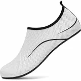 VOLHAL Badeschuhe Damen Wasserschuhe Herren Schwimmschuhe Schnell Trocknend Strandschuhe rutschfeste Aquaschuhe Leicht Surfschuhe für Beach Pool Yoga, Schwarz 42 EU