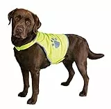 TRIXIE Warnweste für Hunde M neongelb – Sicherheitsweste mit reflektierenden Elementen für mehr Sicherheit im Dunkeln – verstellbar & pflegeleicht mit Klettverschluss - 30082