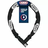 ABUS Kettenschloss Steel-O-Chain 880 – Fahrradschloss aus gehärtetem Stahl Sicherheitslevel 8 – Schwarz – 110 cm