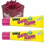 UHU - Bastelkleber, 2 Tuben á 90g inkl. Überraschungsgeschenk von Paulnala.de