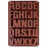 Seifenprofis Buchstaben Groß XXXL Silikonform(6,5cm Buchstabenn) Extra Stabil, Gießform, A-Z Alphabet, Beton, Backform, Schokoladenform, Seife, Wachs 41 * 27 * 3CM