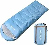 SOULOUT Schlafsack 3-4 Jahreszeiten - Winter Schlafsack Wasserdichter Leichter Deckenschlafsack für Camping, Reisen und Outdoor-Aktivitäten -Ideal für Erwachsene und Kinder - 220 x 83 cm