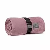 s.Oliver Kuschelsoft Decke 150x200 cm - flauschig, warm & waschbar, Kuscheldecke Altrosa Uni