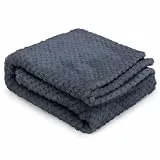 Nobleza Hundedecke Weiche Fleecedecke Waschbare Deck für Haustier Hunde Katzen Welpen Weiche Warme Matte, Grau 100 * 80cm