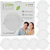 Lumare extraflache LED-Einbauleuchte IP44, Bad- & Außen-LED-Strahler, 5W, 220V - Einbaustrahler inkl. Weißlichtschutz und Anschlussdose - weiß