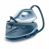 Tefal Power Pro Compact 200 Dampfbügelstation, 2400 W, leicht und kompakt, 120 g/min variabler Dampf, 360 g/min Dampfstoß, 1,7 L Wassertank, Keramikbügelsohle, Anti-Kalk, Blau/Weiß, SV6210E0